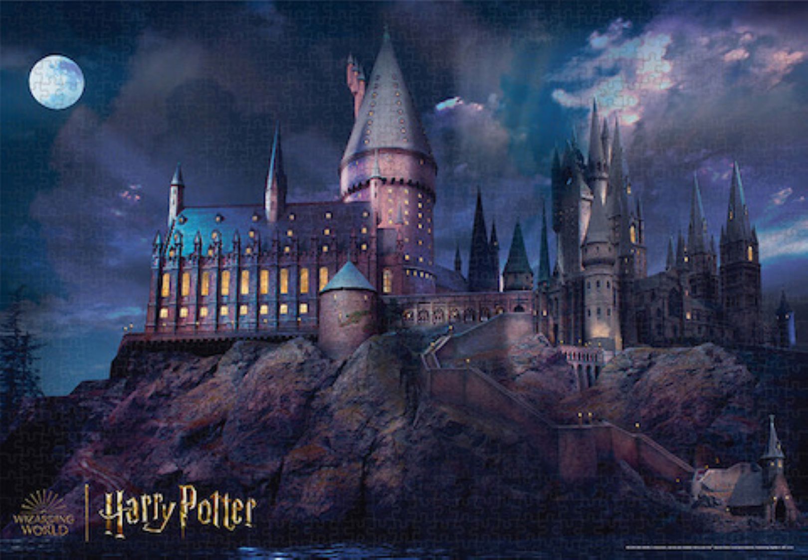 B-1000-821 Harry Potter Hogwarts Castle at Night