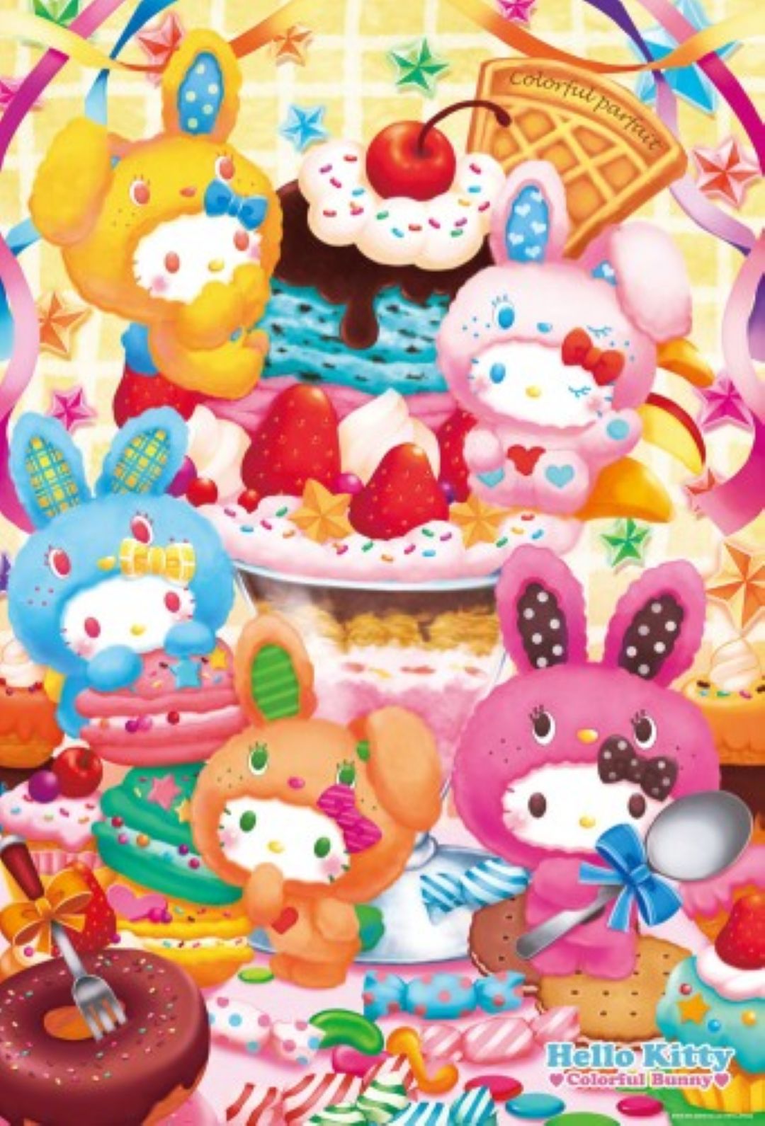 B-31-390 Beverly Sanrio Hello Kitty and Colorful Bunny