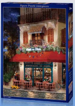 D-1000-025 Tenyo Disney Minnie Mickey and Daisy Donald Duck at Restaurant De Paris