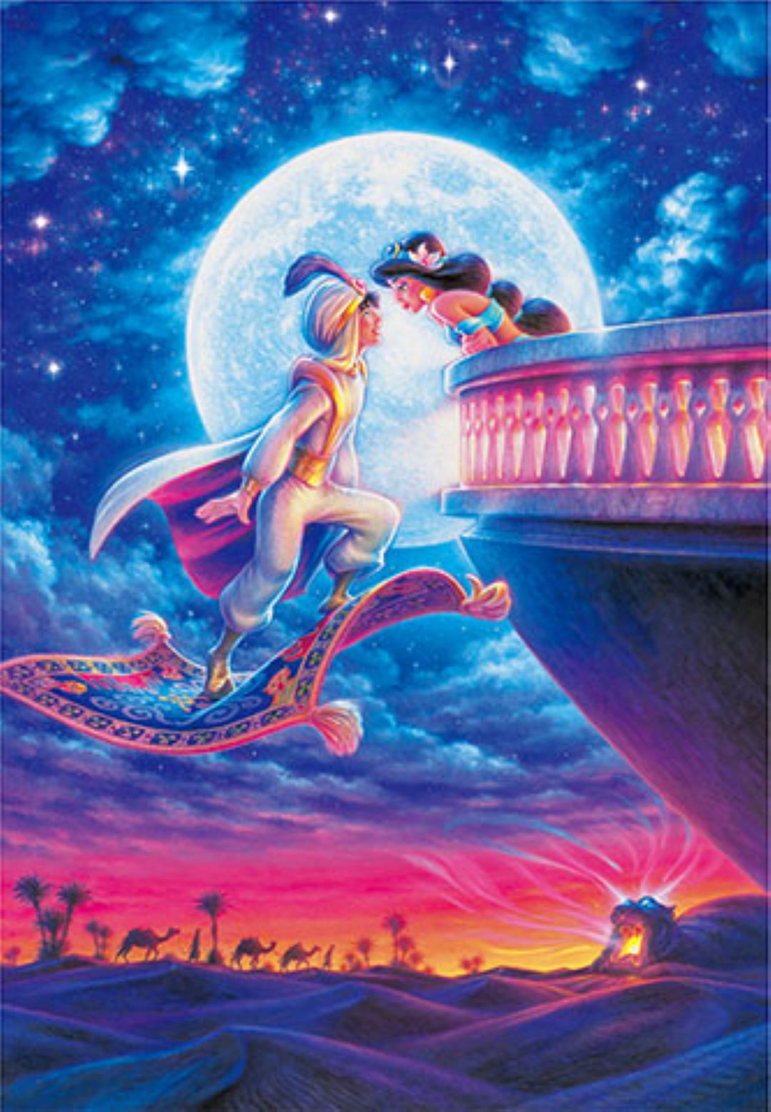 D-1000-042 Tenyo Disney Princess Jasmine Aladdin Moonlight Romance