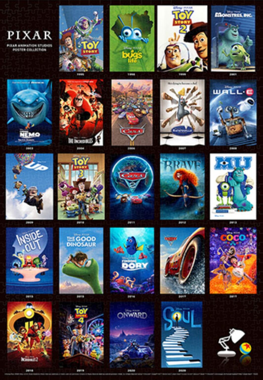 Pixar Collection D-1000-065 Tenyo Disney Pixar Animation Studios Poster Collection ...