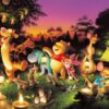 D-1000-270 Tenyo Disney Winnie the Pooh Piglet Forest candle party