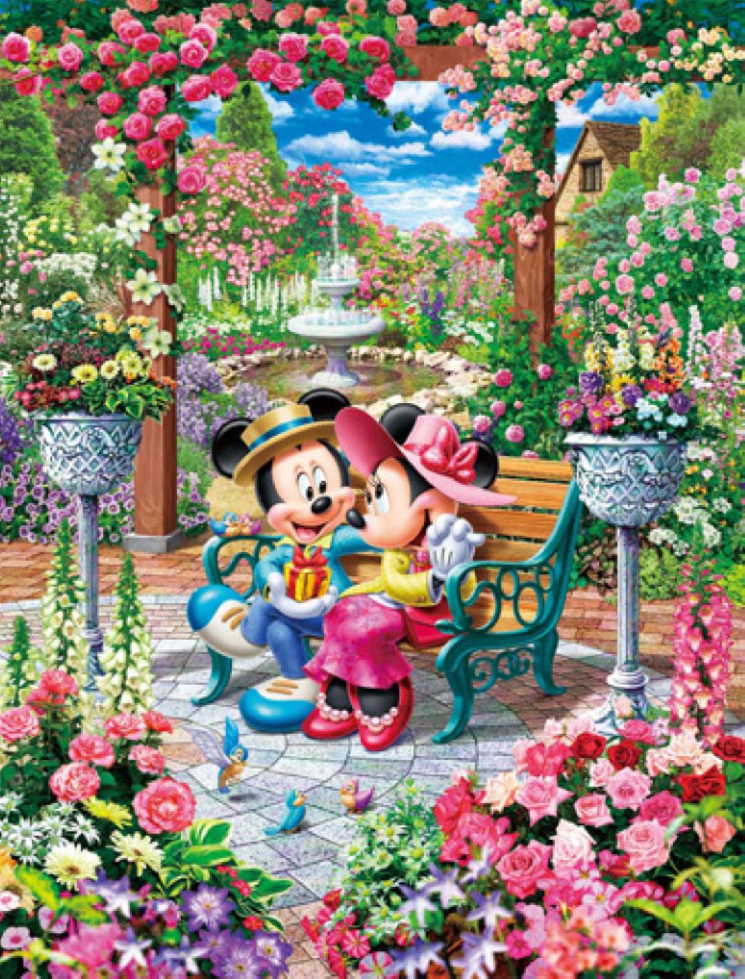 D-1000-493 Tenyo Disney Mickey Minnie Mouse Royal Garden