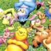D-300-240 Tenyo Disney Winnie the Pooh Piglet Eeyore Friends on Happy Grassland