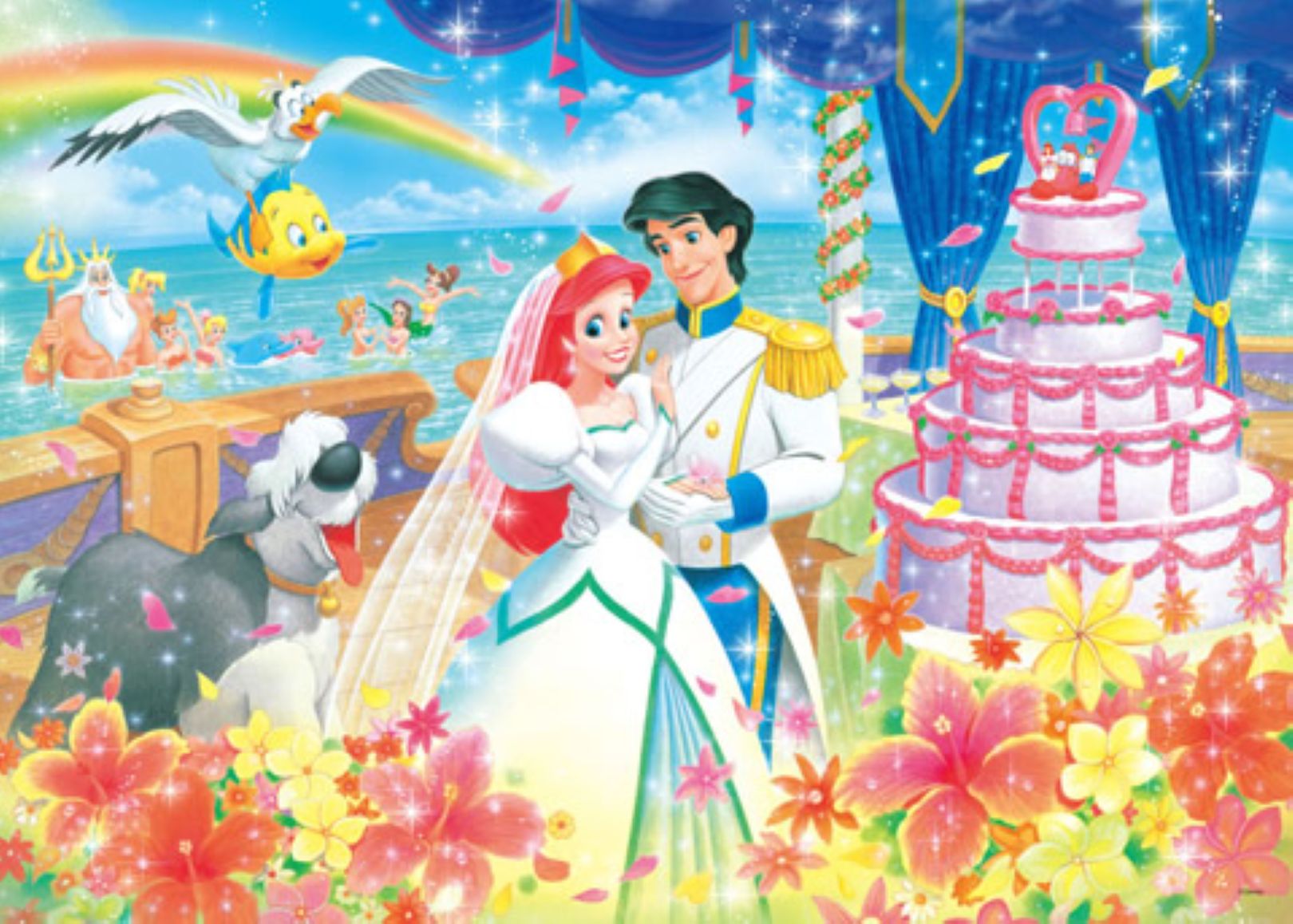 D-500-464 Tenyo Disney Princess Ariel the Little Mermaid's Royal Wedding