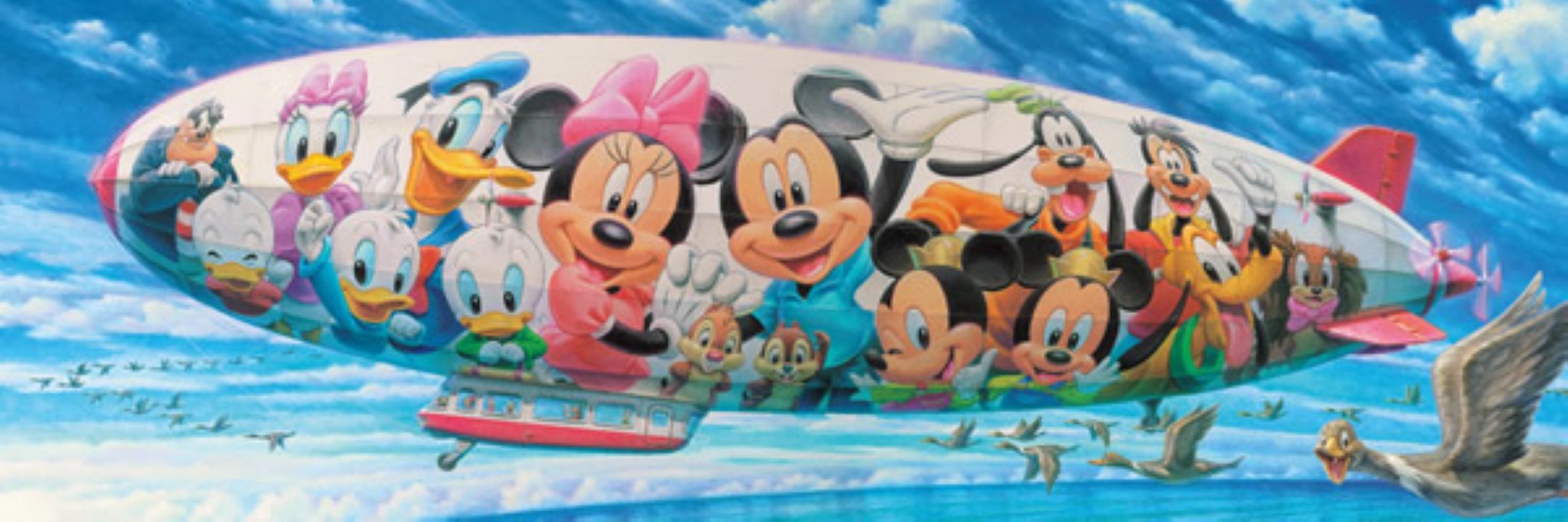D-950-595 Tenyo Disney Minnie Mickey and Friends in Spaceship